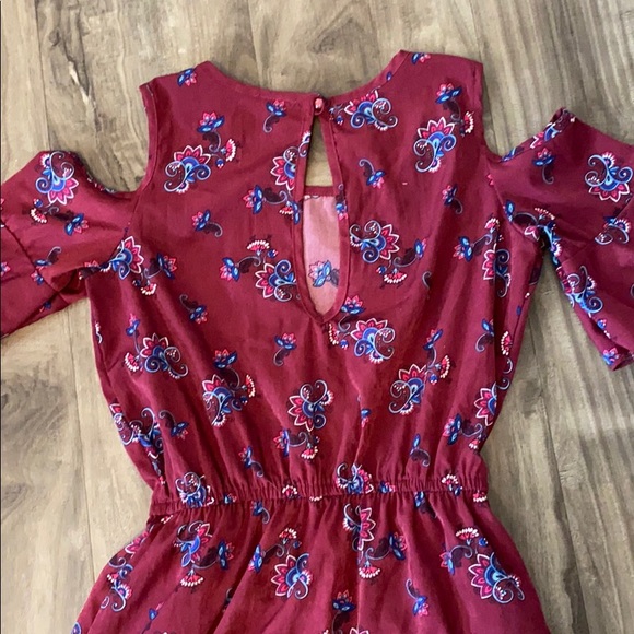 Lily Bleu Maroon Paisley Walk Through Romper - Picture 6 of 6